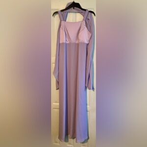Purple Night Way Formal Dress with Shaw